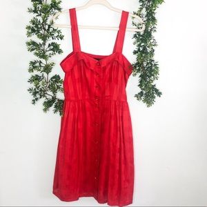 Marc By Marc Jacobs Ruby Red Button Front Dress